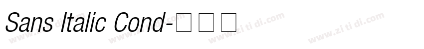 Sans Italic Cond字体转换